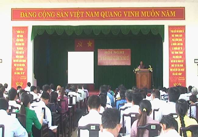 UBBC huyện Cù Lao Dung tập huấn công tác bầu cử 