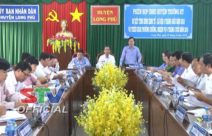 UBND huyện Long Phú sơ kết tình hình 6 tháng đầu năm
