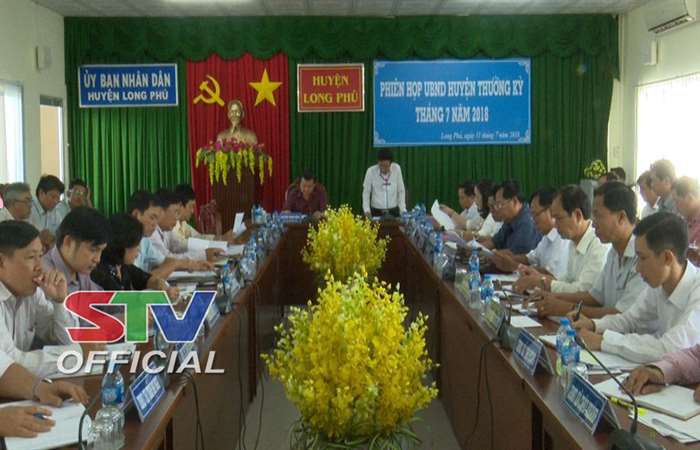 UBND huyện Long Phú triển khai nhiệm vụ tháng 8 năm 2018