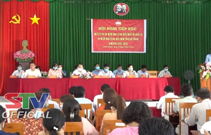 Ứng cử viên đại biểu ĐBQH và HĐND tỉnh tiếp xúc cử tri tại xã Châu Khánh và xã Phú Hữu, huyện Long Phú