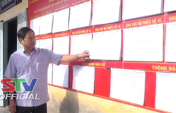 Ủy ban Bầu cử tỉnh Sóc Trăng kiểm tra công tác chuẩn bị bầu cử tại huyện Thạnh Trị