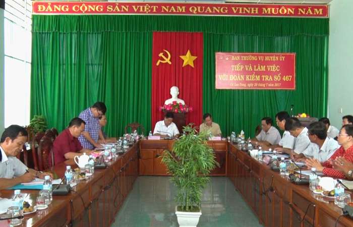 Ủy ban Kiểm tra Trung ương làm việc với Huyện ủy Cù Lao Dung