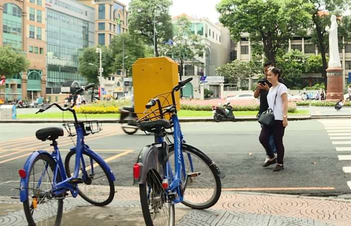 Xe đạp công cộng hoạt động tại thành phố Hồ Chí Minh từ tháng 8-2021
