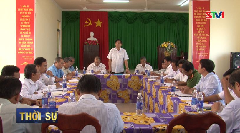 Phó Bí thư Thường trực Tỉnh ủy Sóc Trăng Huỳnh Văn Sum làm việc với Đảng ủy xã Đại Hải
