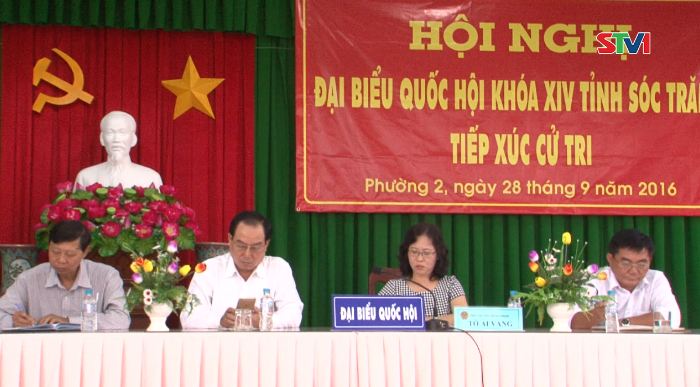 Đoàn Đại biểu Quốc Hội Sóc Trăng tiếp xúc cử tri Phường 2, Thành Phố Sóc Trăng 