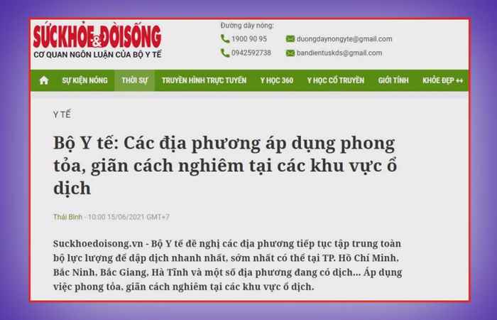 Bản tin chung tay phòng, chống dịch Covid - 19 (15-06-2021)