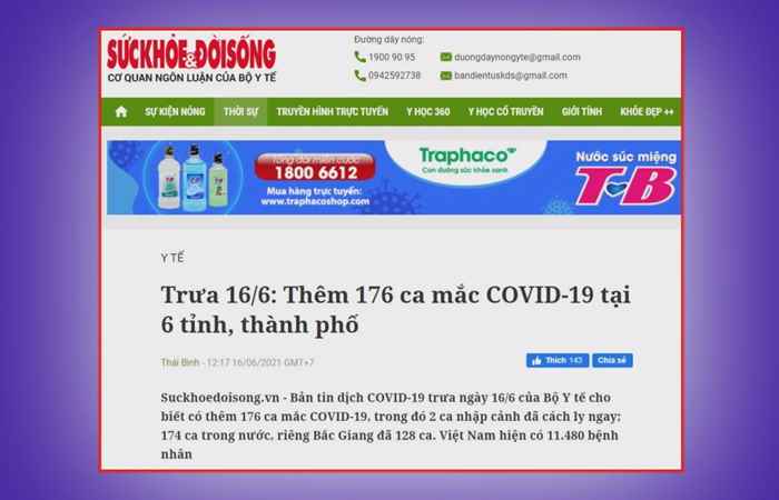 Bản tin chung tay phòng, chống dịch Covid - 19 (16-06-2021)