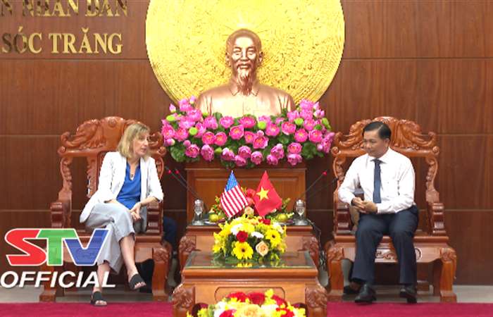 Chủ tịch UBND tỉnh Sóc Trăng tiếp Đoàn công tác của Tổng lãnh sự quán Hoa kỳ tại TP. Hồ Chí Minh