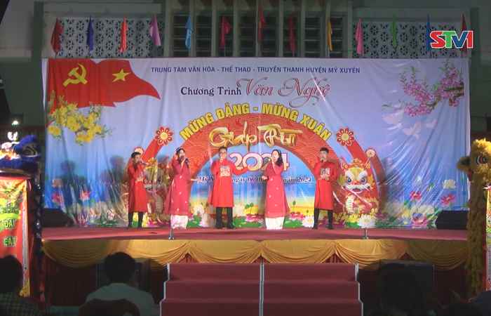Mỹ xuyên: Chương trình văn nghệ mừng Đảng, mừng Xuân Giáp Thìn năm 2024