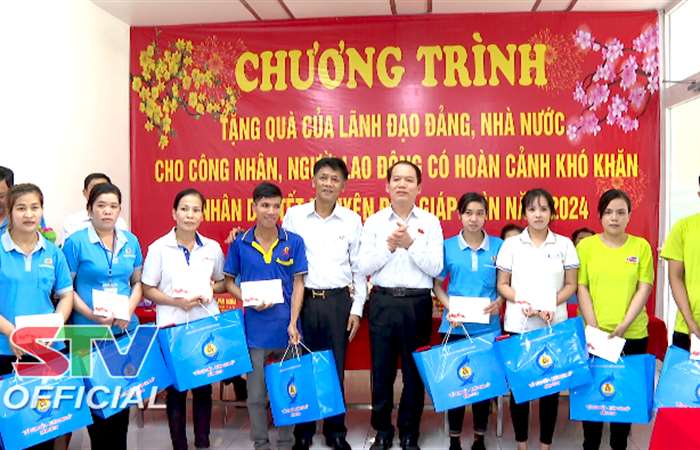 Đoàn ĐBQH tỉnh Sóc Trăng thăm, tặng quà Tết cho công nhân, người lao động tại Khu Công nghiệp An nghiệp 