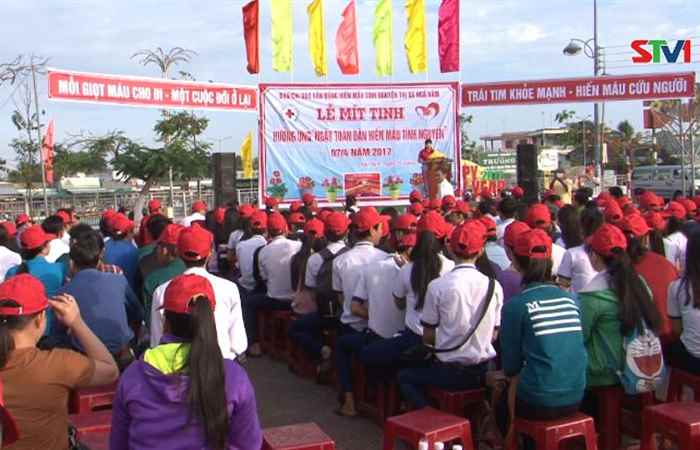 Hội chữ thập đỏ Sóc Trăng mittinh hiến máu tình nguyện