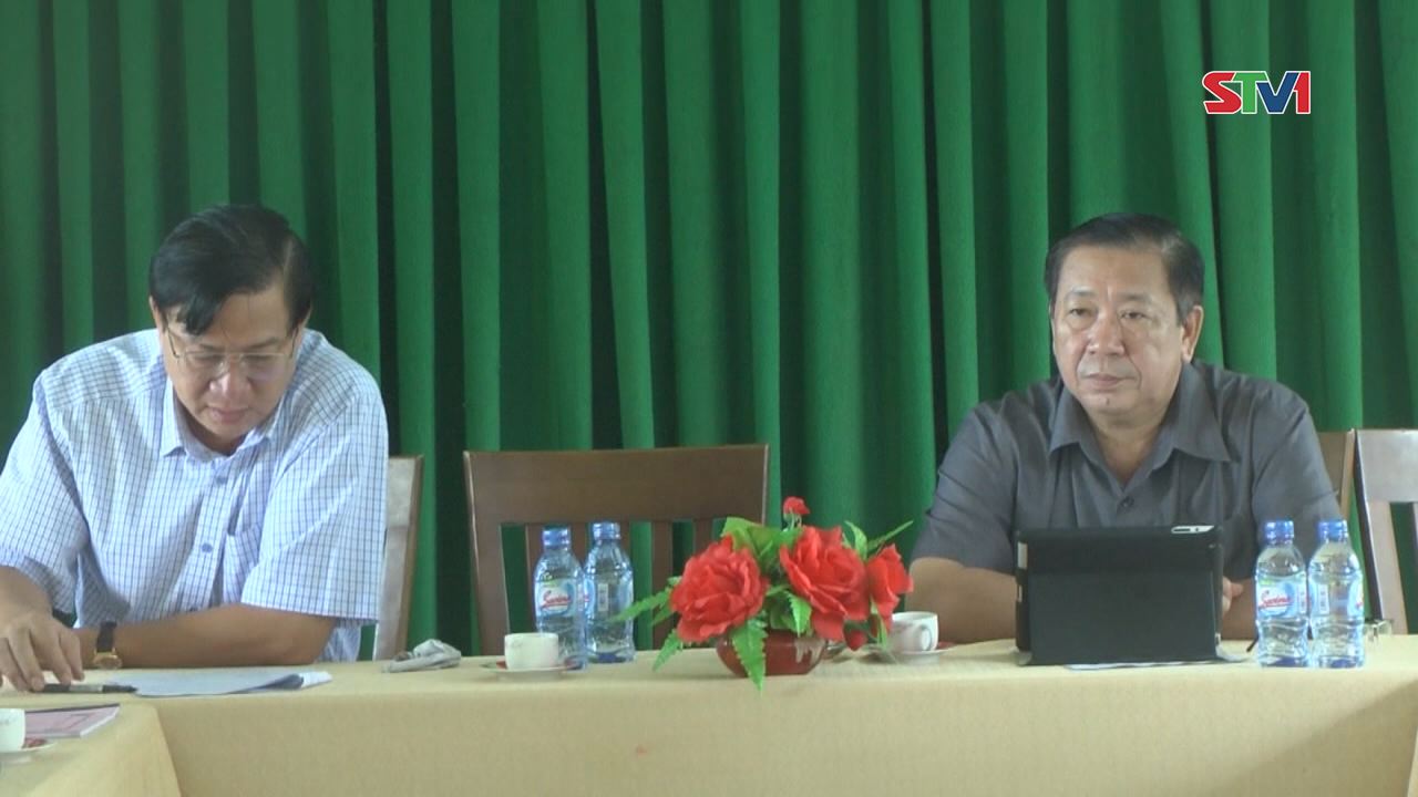 Lãnh đạo Tỉnh ủy Sóc Trăng kiểm tra tại xã Hồ Đắc Kiện, huyện Châu Thành.