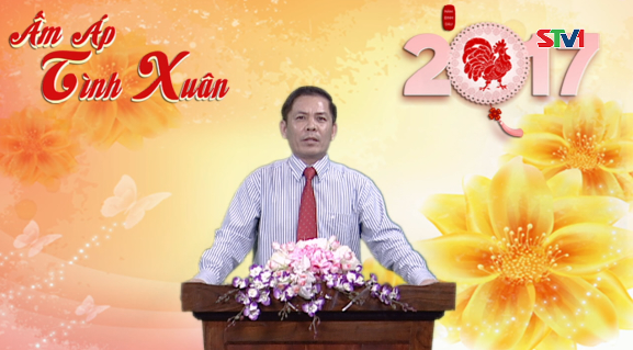 Đồng chí Bí thư tỉnh ủy tỉnh Sóc Trăng Nguyễn Văn Thể phát biểu chúc tết Đinh Dậu 2017