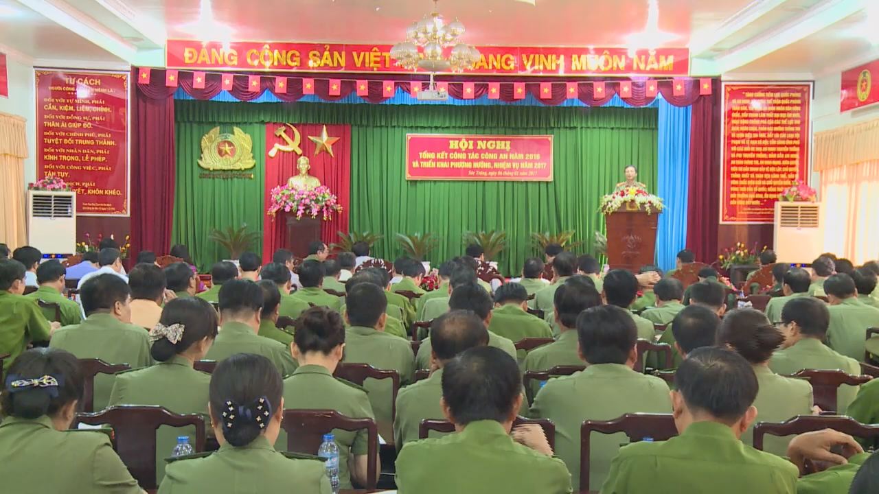 Công an Sóc Trăng tổng kết năm 2016, triển khai nhiệm vụ năm 2017