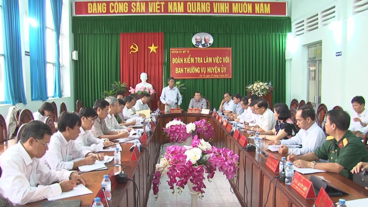 Lãnh đạo tỉnh Sóc Trăng làm việc tại huyện Mỹ Tú 07-03-2017