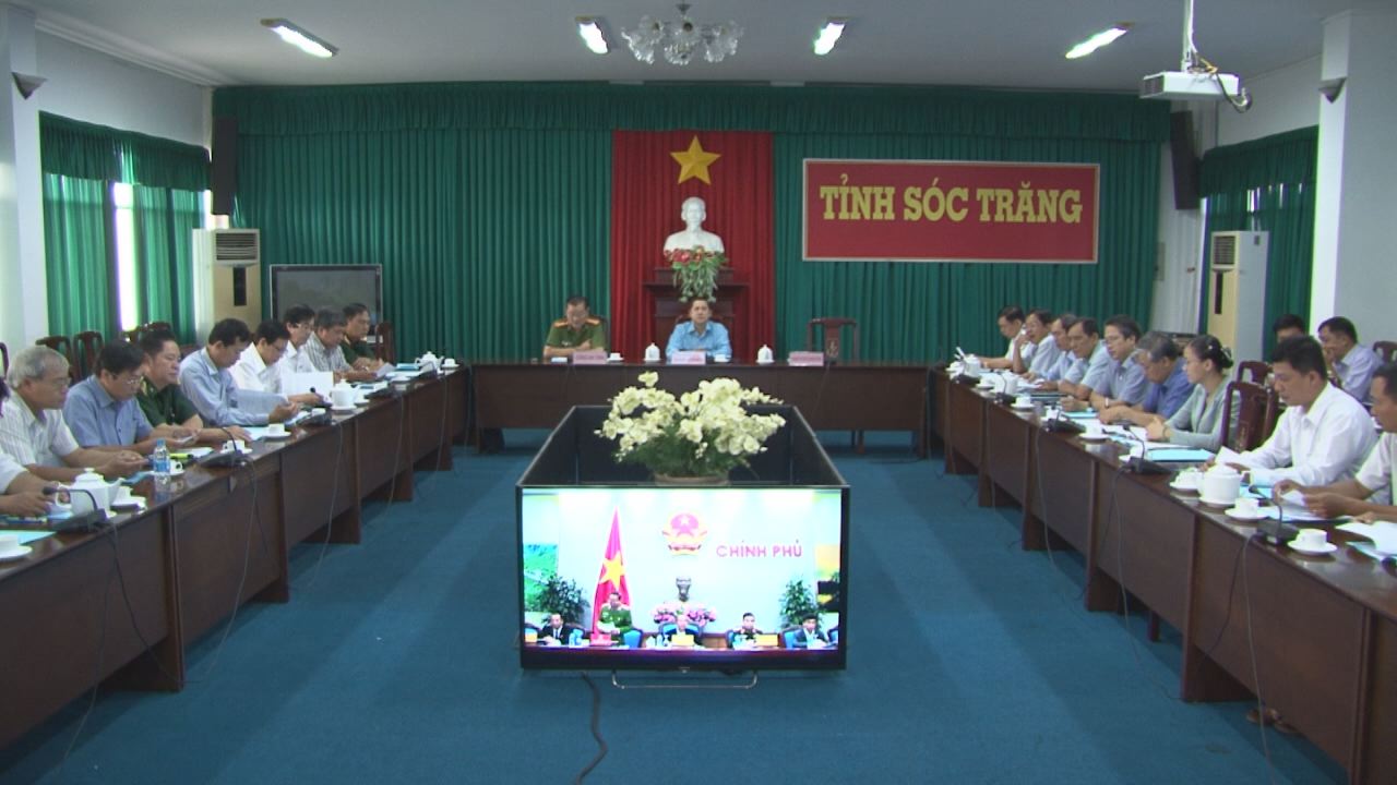 UBND Tỉnh Sóc Trăng dự Hội nghị trực tuyến cùng Chính Phủ về phòng chống tội phạm 07-03-2017