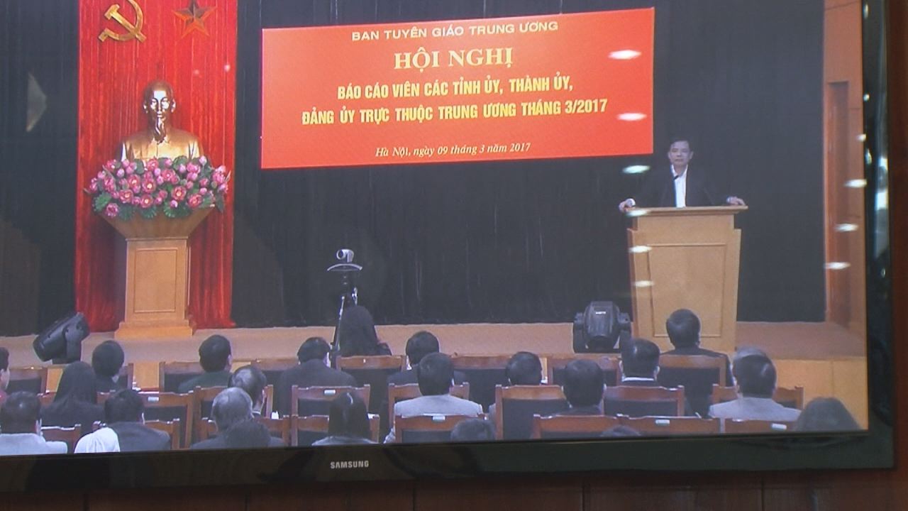 Ban tuyên giáo trung ương Hội nghị báo cáo viên trực tuyến tháng 03 năm 2017