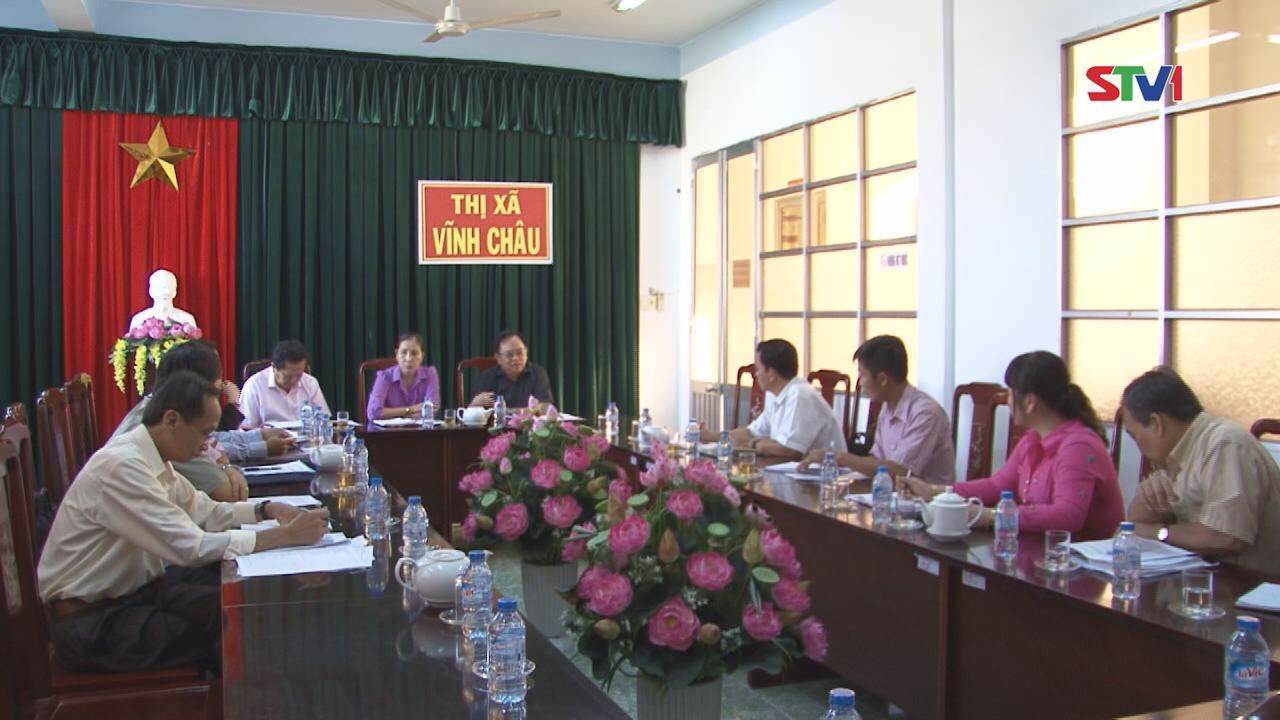 Đoàn giám sát của Ban pháp chế HĐND tỉnh Sóc Trăng làm việc với UBND thị xã Vĩnh Châu