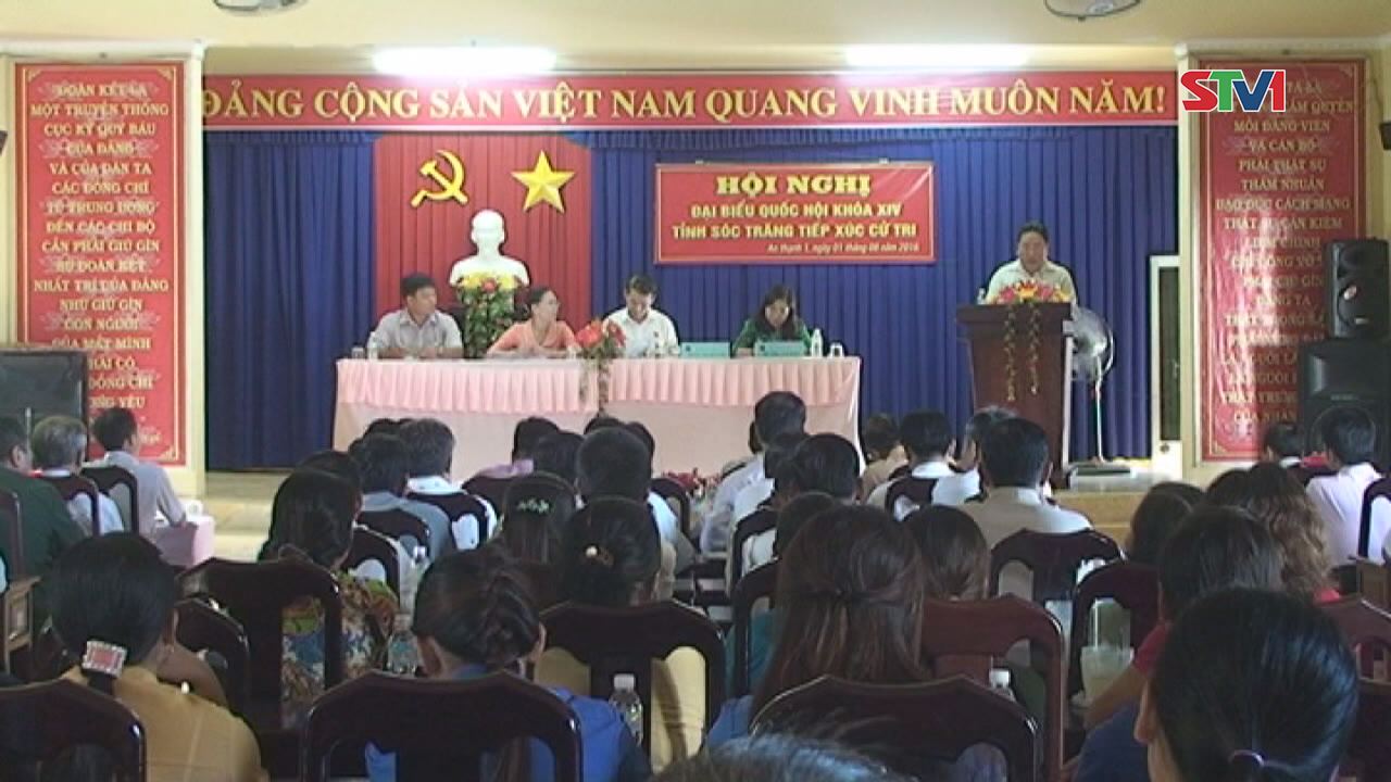 Đại biểu Quốc hội Sóc Trăng tiếp xúc cử tri xã An Thạnh Nhất huyện Cù Lao Dung  