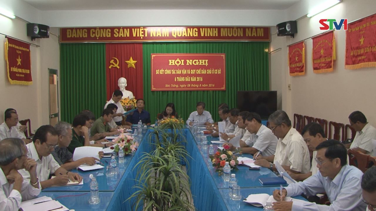 Ban Dân vận Tỉnh ủy Sóc Trăng sơ kết công tác Dân vận 6 tháng đầu năm 2016