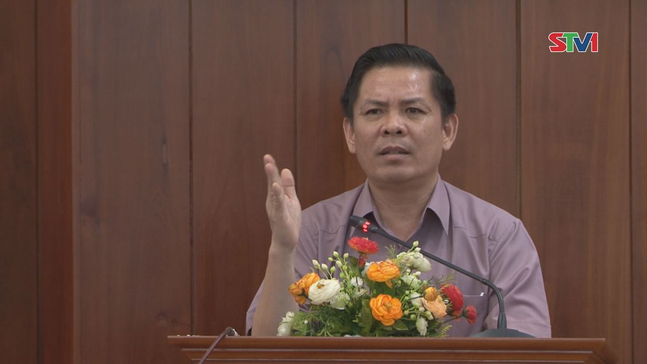 Ông Nguyễn Văn Thể, Bí thư Tỉnh ủy Sóc Trăng làm việc với công chức, viên chức ngành Xây dựng.