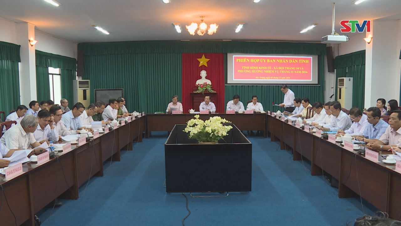 UBND tỉnh Sóc Trăng họp phiên thường kỳ tháng 10/2016