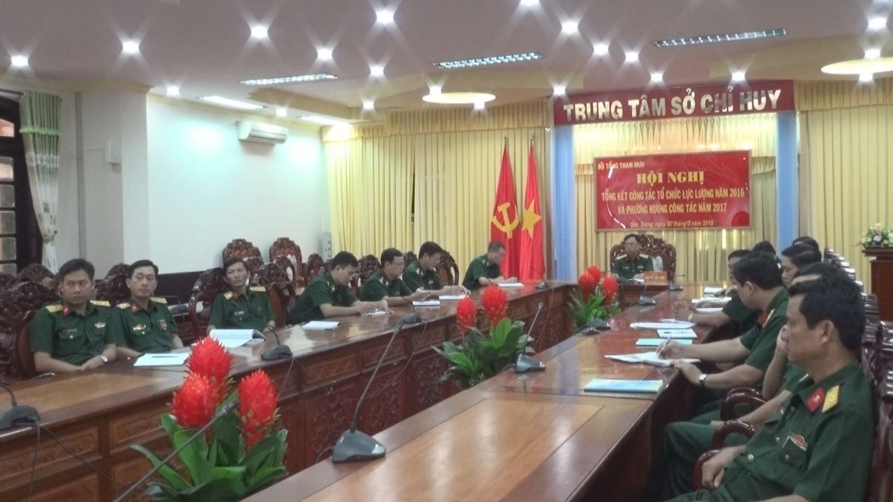 Bộ Quốc Phòng hội nghị trực tuyến tổng kết công tác tổ chức lực lượng năm 2016