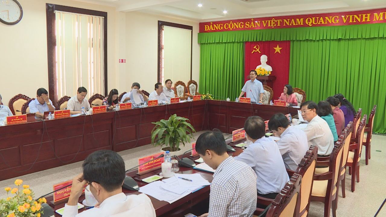 Đoàn kiểm tra của Bộ Chính trị làm việc với Ban thường vụ tỉnh ủy Sóc Trăng