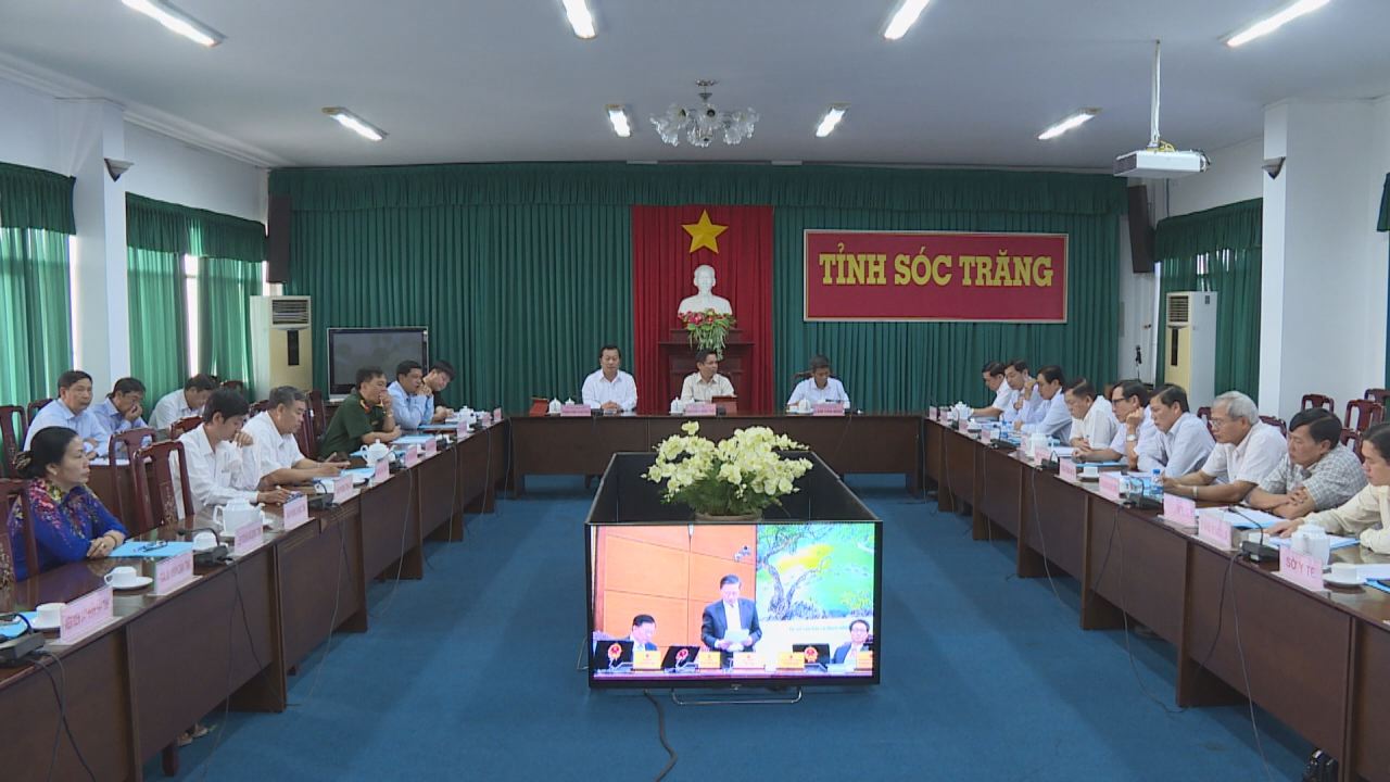 Lãnh đạo tỉnh Sóc Trăng dự Hội nghị trực tuyến của Chính phủ về tình hình kinh tế - xã hội năm 2016