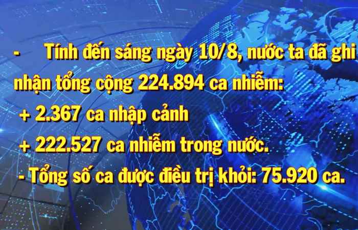 Tin mới nhận (cập nhật Covid-19 mới nhất sáng 10-08-2021)