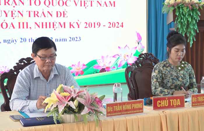 Trần Đề: Uỷ ban MTTQ Việt Nam tổng kết công tác năm 2023