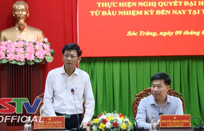 Tỉnh ủy Bình Phước trao đổi kinh nghiệm về kết quả triển khai thực hiện Nghị quyết Đại hội XIII của Đảng tại Sóc Trăng