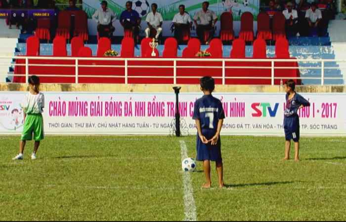 Trích tường thuật Giải bóng đá nhi đồng tranh Cúp STV1 lần I/2017 - Sóc Trăng 1 vs Trần Đề 3 05-08-2017