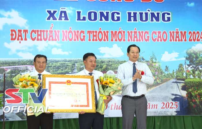 Xã Long Hưng, huyện Mỹ Tú đạt chuẩn Nông thôn mới nâng cao năm 2024