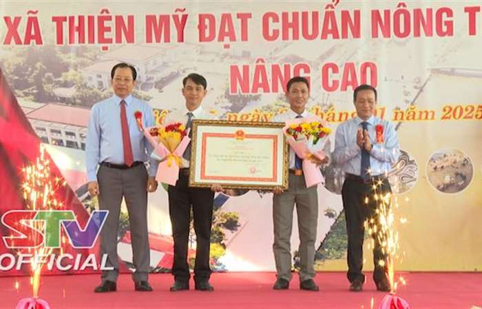 Xã Thiện Mỹ, huyện Châu Thành đạt chuẩn xã Nông thôn mới nâng cao